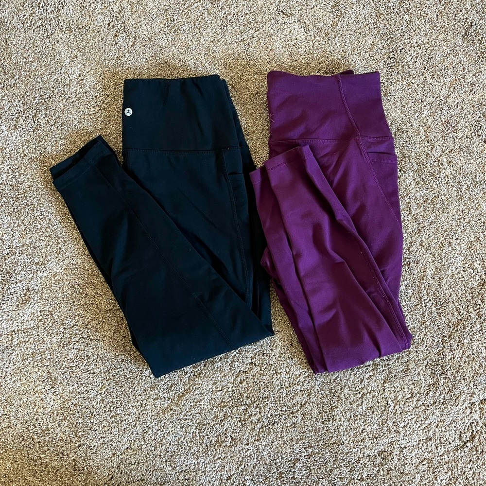 **SET of 2** **EUC** Highrise brushed 7/8 leggings from Danskin